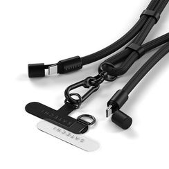 Зарядный кабель/ремень через плечо Satechi OntheGo Crossbody Lanyard Cable 60W 1.5 м (ST-LOTGLK) Black