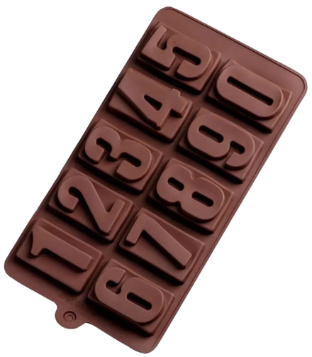 Силиконовая форма для шоколада "Цифры" 20*11см