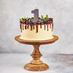 Свечи-цифры на торт в черном цвете с глиттером 8 см