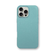 Чехол для iPhone 16 - Зернистая кожа - голубой