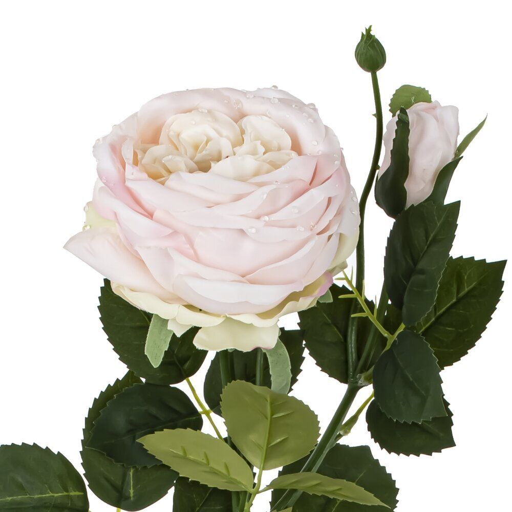 GAEM Цветок искусственный с каплями росы "Роза", L13 W14 H64 см