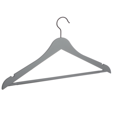 Вешалки для одежды тм VETTA, 3шт, 44,5x23x1см, пластик ABS, софт тач, цвет серый