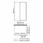 Душевой уголок WasserKRAFT Aula 11P 11P43 90х90 профиль хром/стекло прозрачное