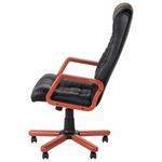 Кресло из натуральной кожи "Atlant extra", дерево, черное