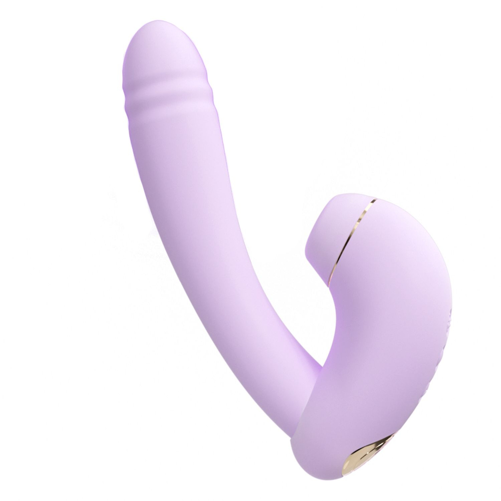 Сиреневый вибратор с возвратно-поступательными движениями и нагревом Minaka (Цвет: сиреневый)