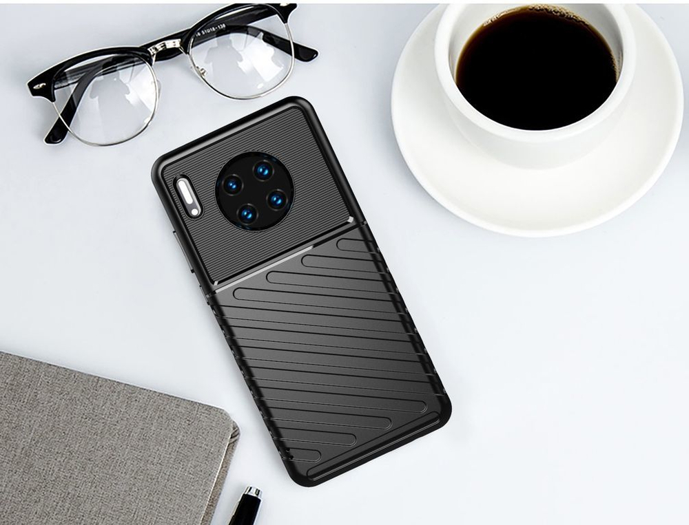 Чехол для Huawei Mate 30 цвет Black (черный), серия Onyx от Caseport