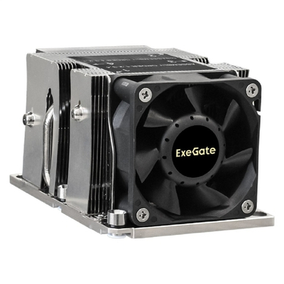 Exegate EX293440RUS Кулер ExeGate ESNK-P0068APS4.PWM.2U.3647.Cu {Al+Cu, 2U, 3 тепл. трубки, LGA3647, TDP 205W, Fan 80mm, PWM, 2100-6800RPM, 2 ball bearing, 4pin, 52db, 410г, на винтах, с термопастой}