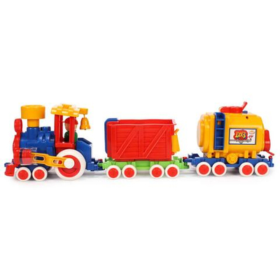 Паровозик Ромашка с 2 вагонами (Форма)