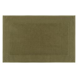 Коврик для ванной с фактурным бортиком оливкового цвета из коллекции Essential, 50х80 см