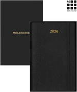 Еженедельник 2026 Moleskine Precious & Ethical MAMBA 13х21см обложка экокожа, черный в подарочной коробке