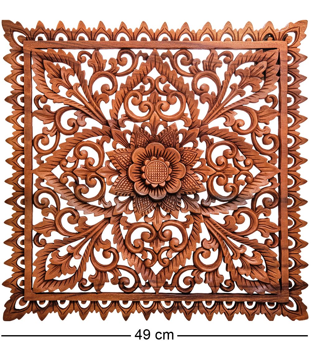 Decor and Gift 17-132 Панно резное «Цветы» (суар, о.Бали)