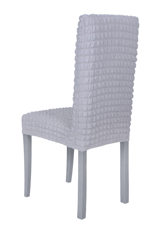 Чехол на стул без оборки со спинкой, цвет Ваниль, Набор 2 шт.