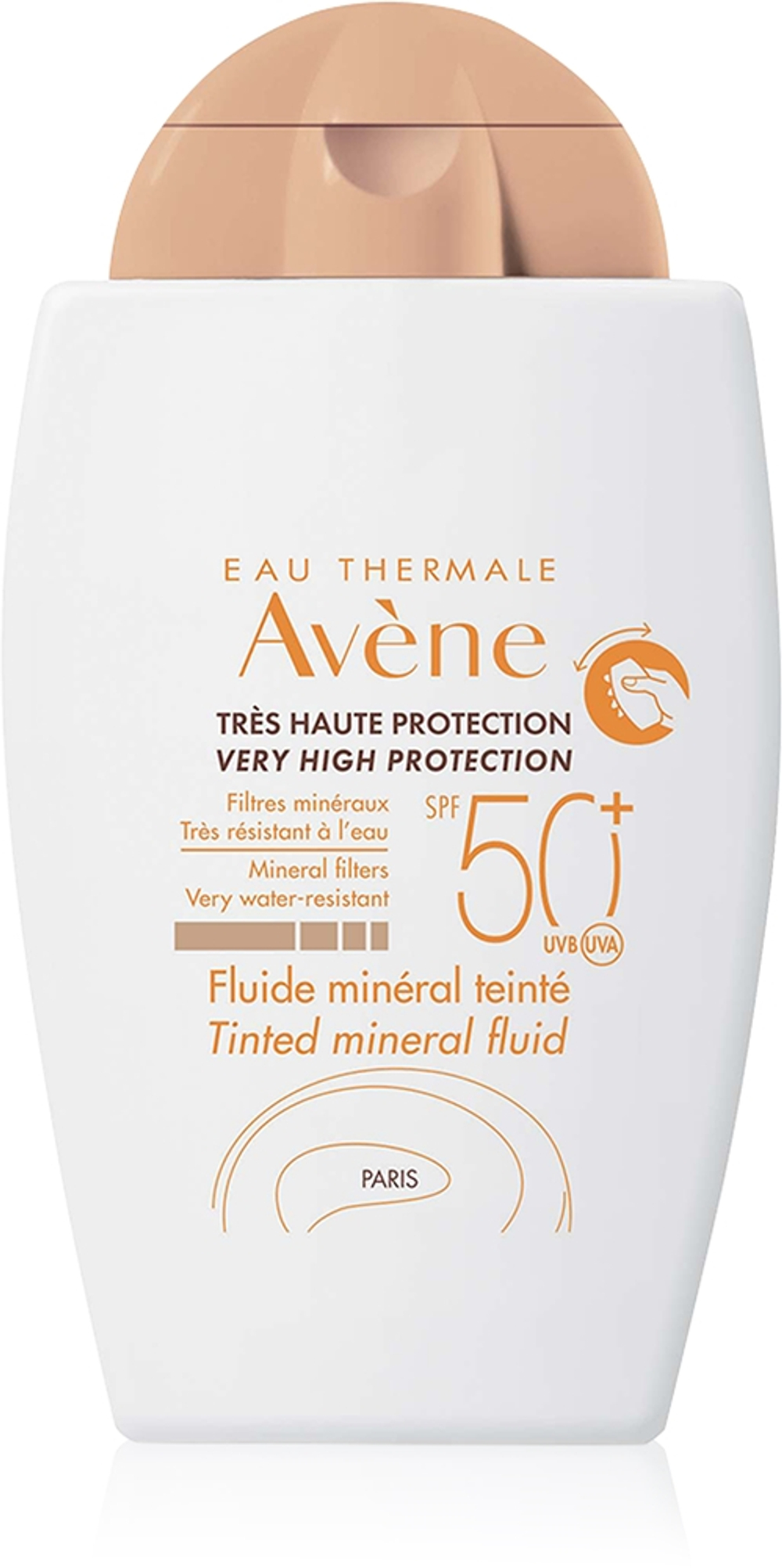 Avene Sun Mineral Fluid Tinted - Уход за кожей с защитой от солнца SPF 50+, 40 ml