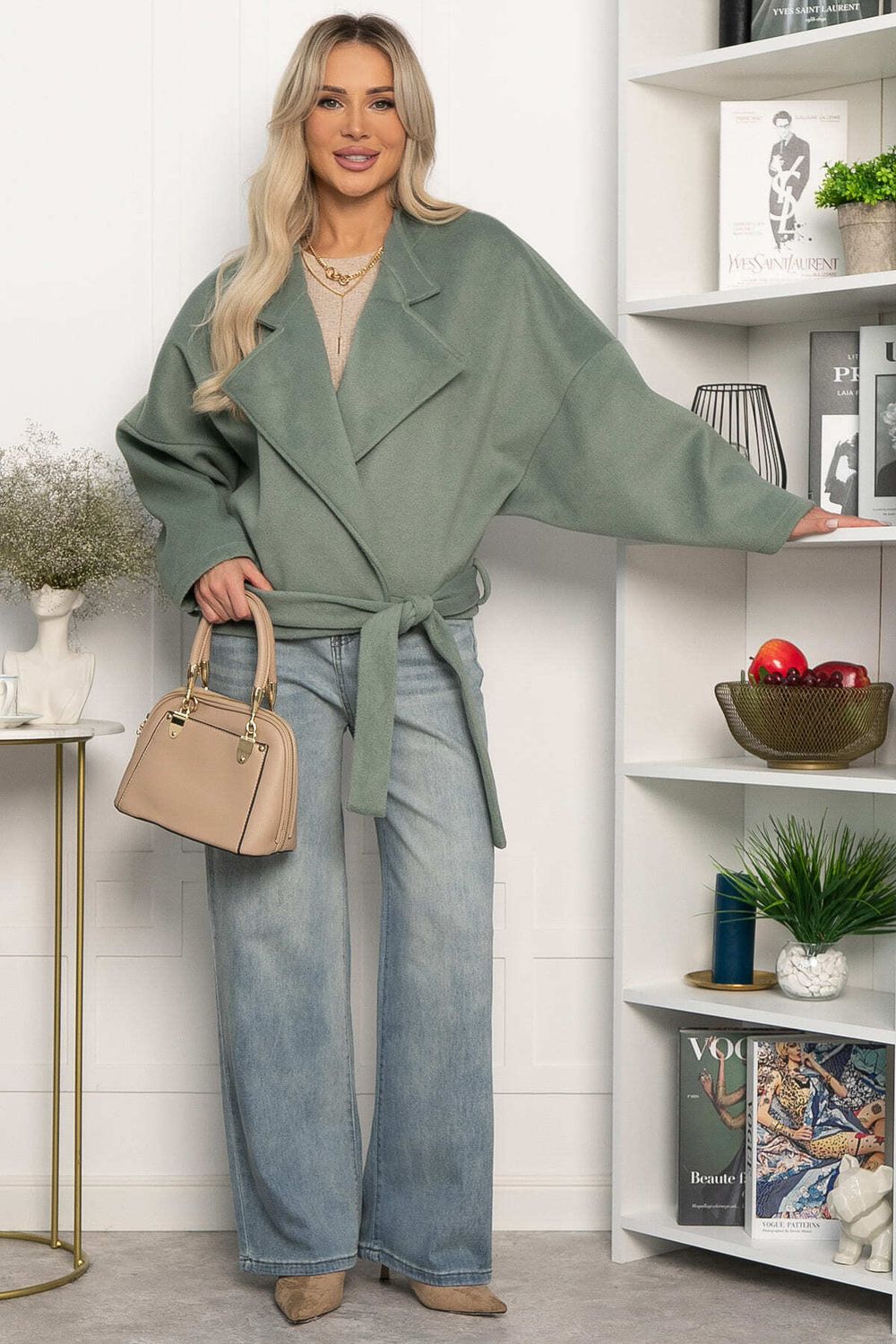 Пальто укороченное Хайт (фисташка) Б14339-7М LT Collection