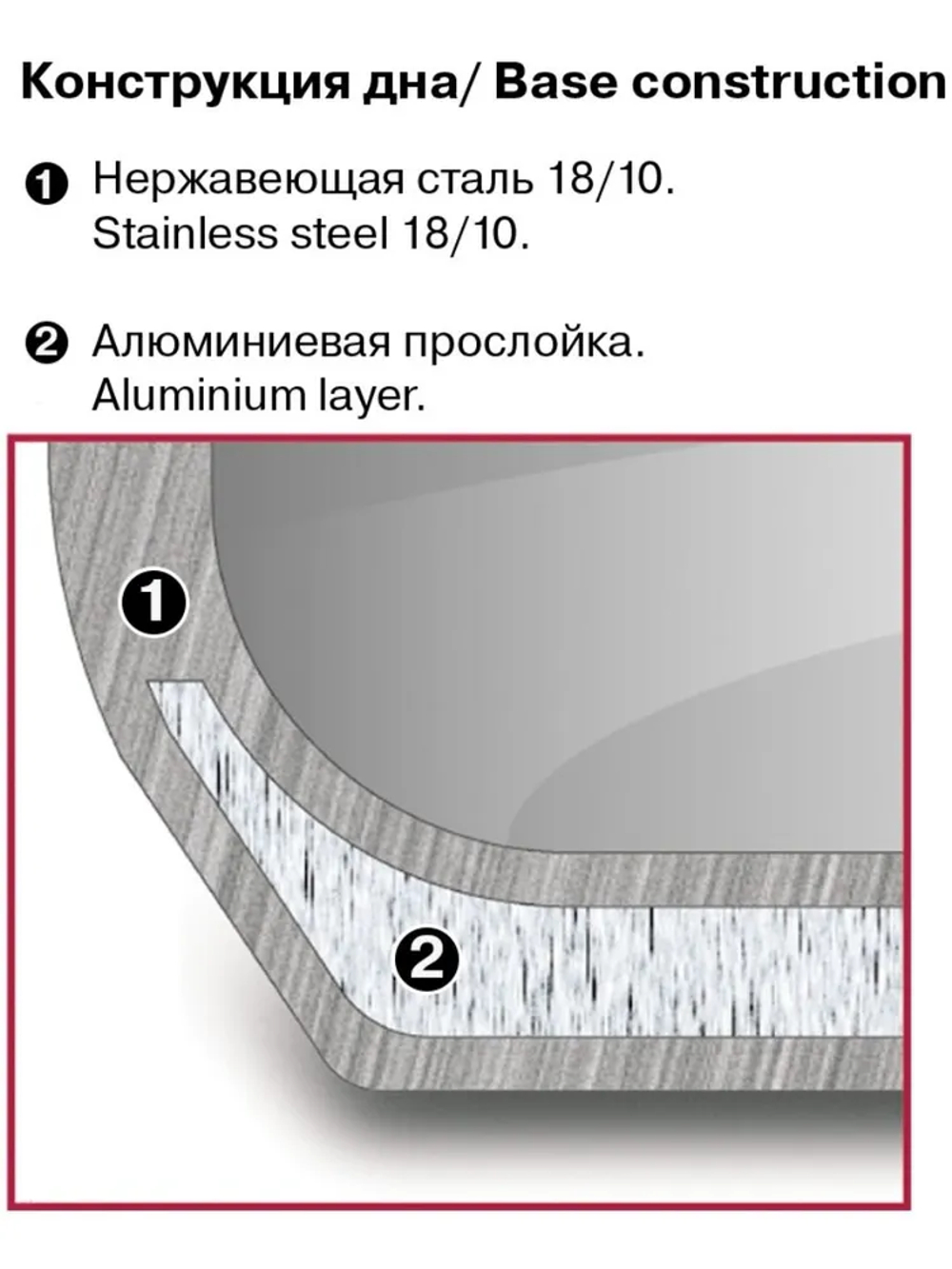 Кастрюля RONDELL RDS-1638 Stripes с крышкой 24 см, 5,2 л стальной