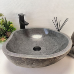 Раковина из речного камня RS-63483 (47*46*16) 0122