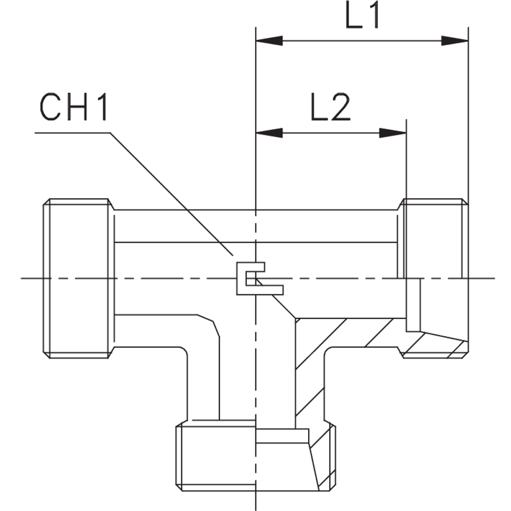 Соединение PT DS14 M22x1.5 (корпус) нерж.