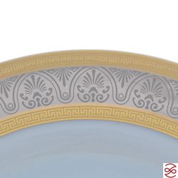 Соусник с подставкой 400 мл Опал Широкий кант платина золото