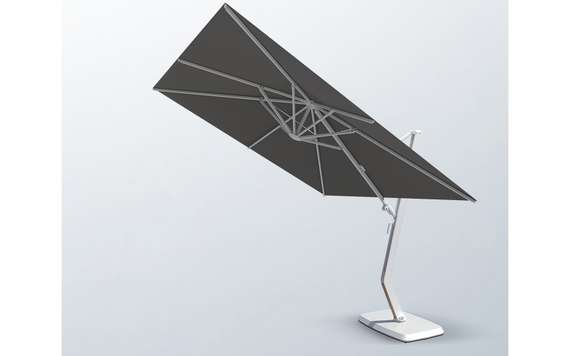 Зонт профессиональный Wing 3х3 м, тик, тортора. База и светильник в комплекте