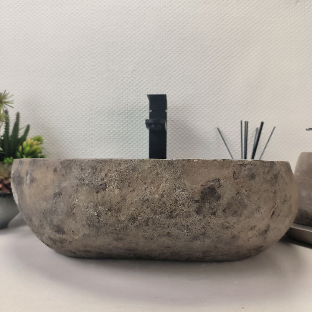 Раковина из речного камня RS-63667 (48*38*15) 0122