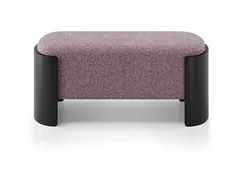 Банкетка Lagom 100 см (пыльная роза мех, черный)