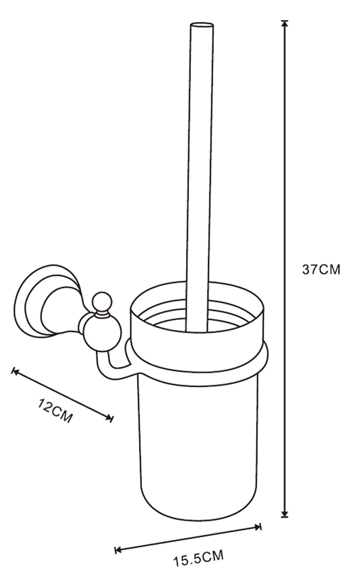 Ерш Azario ELVIA подвесной с керамической колбой, бронза (AZ-91113Q)