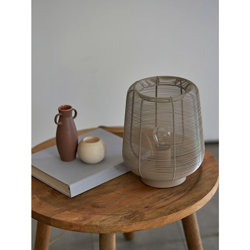 Лампа настольная Vinger, Ø22х26 см, бежевая