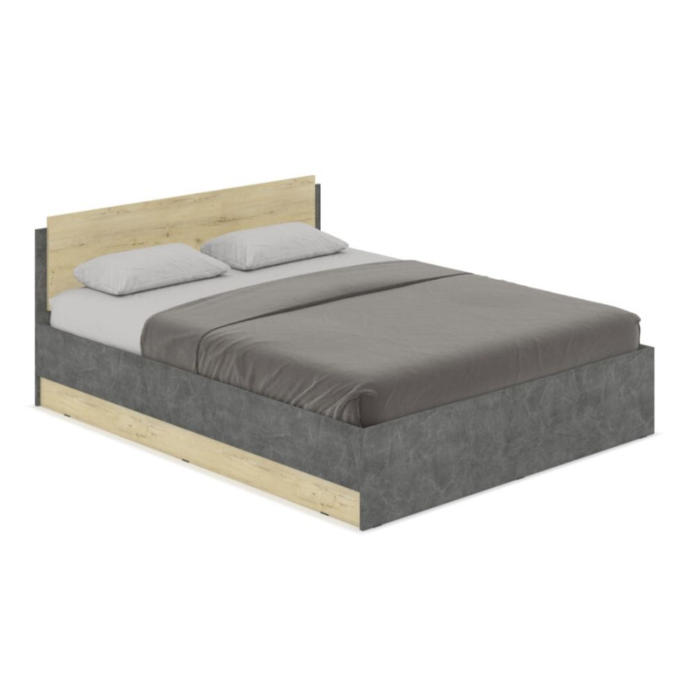 Кровать двухспальная "Аманда" А16 (Камень темный\Ирландский дуб)