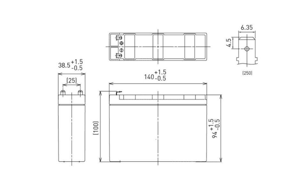 Аккумулятор Panasonic UP-VW1220P1