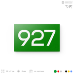 Номер на дверь 927, табличка на дверь для офиса, квартиры, кабинета, аудитории, склада, зеленая 120х70 мм, Айдентика Технолоджи