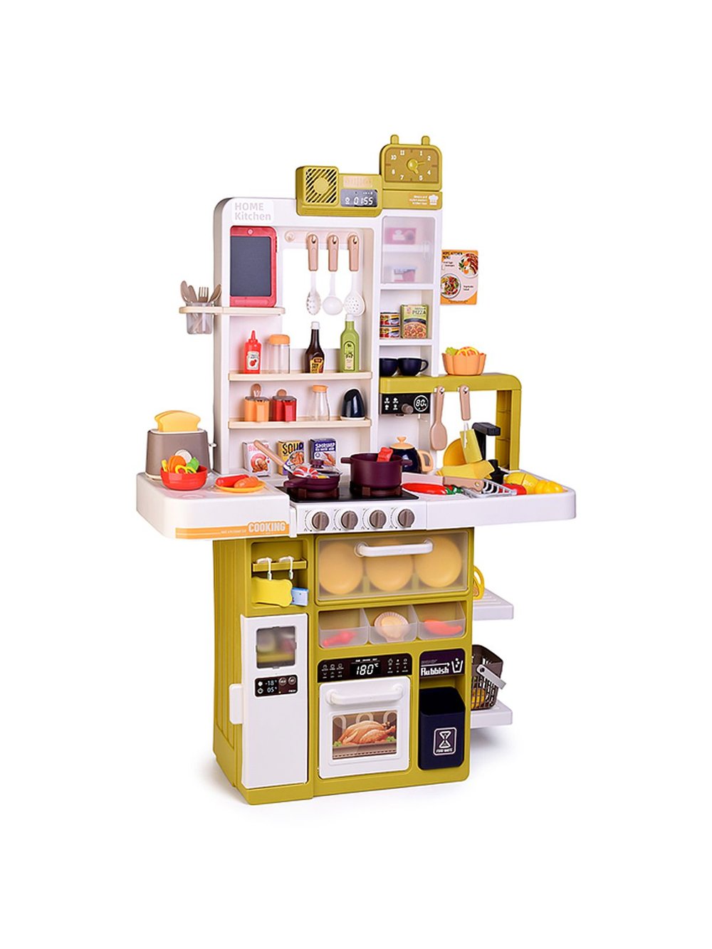 Игровой набор кухня Весёлый поварёнок с паром, 108 предметов (889-369)