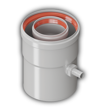 Конденсатоотводчик дымохода коаксиальный универсальный D60/100