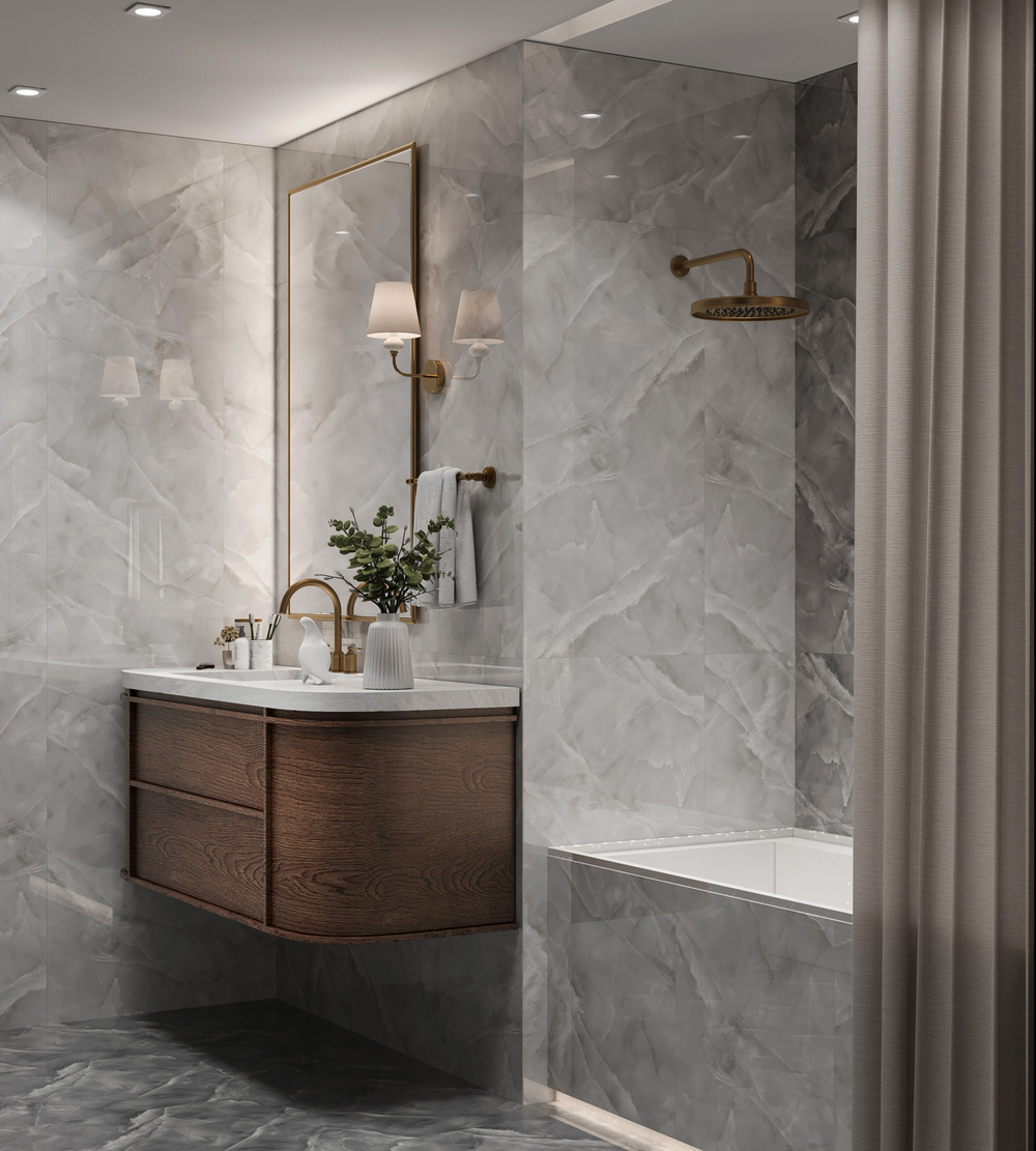 Керамогранит, Arcadia Ceramica, BAIKAL BIANCO, 1200x600 мм, полированная