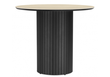 Керамический стол Woodville Гравент 90 okara light yellow, черный