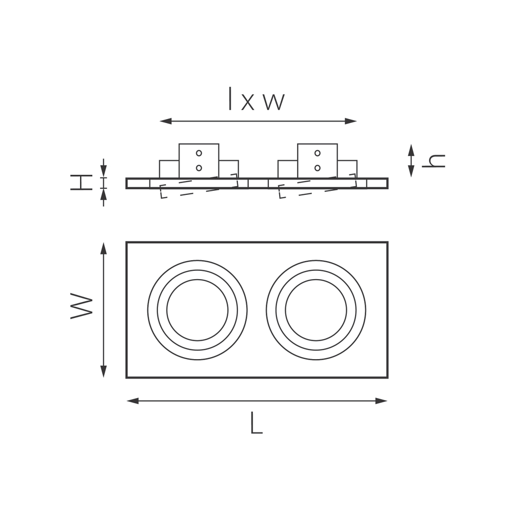 i5290707 Светильник INTERO 16 Double QUADRO (217529+217607+217607)