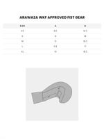 Перчатки накладки для каратэ ARAWAZA синие (одобрено для соревнований)