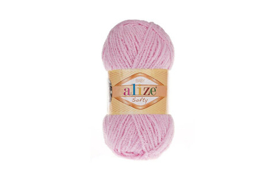ALIZE "SOFTY" 100% Микрополиэстер, 50 гр., 115 м, детский розовый