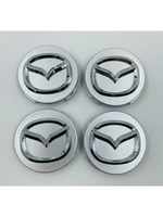 Колпачки заглушки на литые диски с эмблемой Mazda 56 мм 4 шт