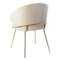 Стул Lime, кремовый микровелюр с золотыми ножками