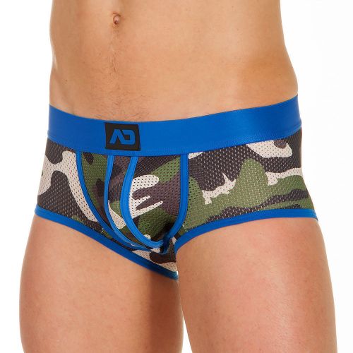 Трусы мужские джоки камуфляжные с синей резинкой ADDICTED