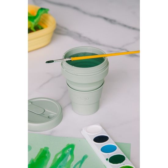 Стакан складной силиконовый Stojo Junior Cup Sage, 8 oz / 250 мл