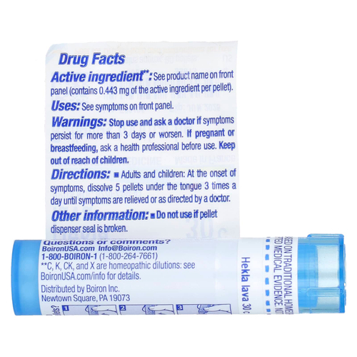 Boiron, Hekla Lava, 30C, облегчение зубной боли, прибл. 80 гранул