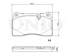 Колодки тормозные диск. передние UNIO BRP-20372