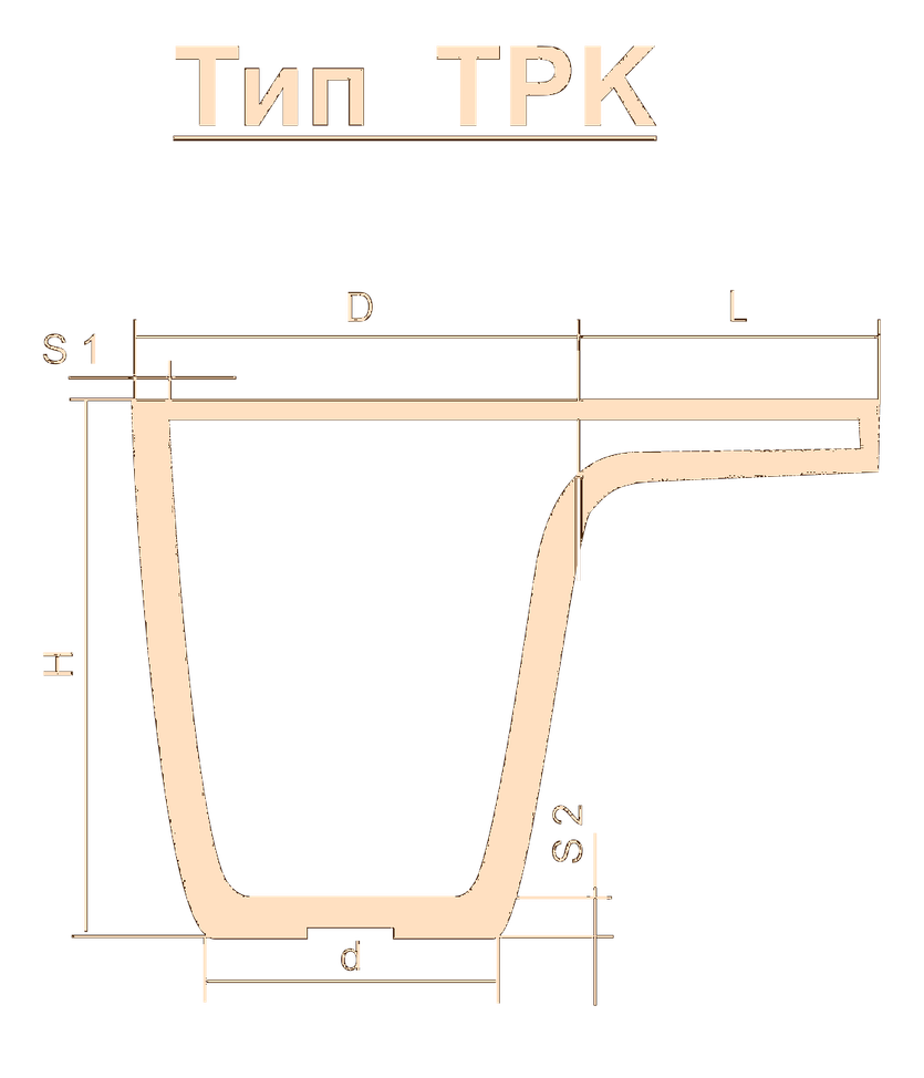 Тигель TPK 300 T Lн=150