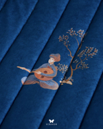 Комплект стеганного покрывала и 3 наволочек Soufiyan Chang Va ood Navy Hermodr 130220323 Иран