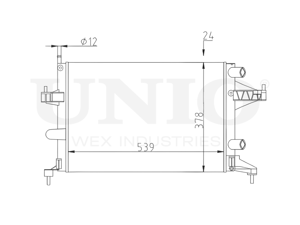 Радиатор охлаждения двигателя UNIO RAD-10090