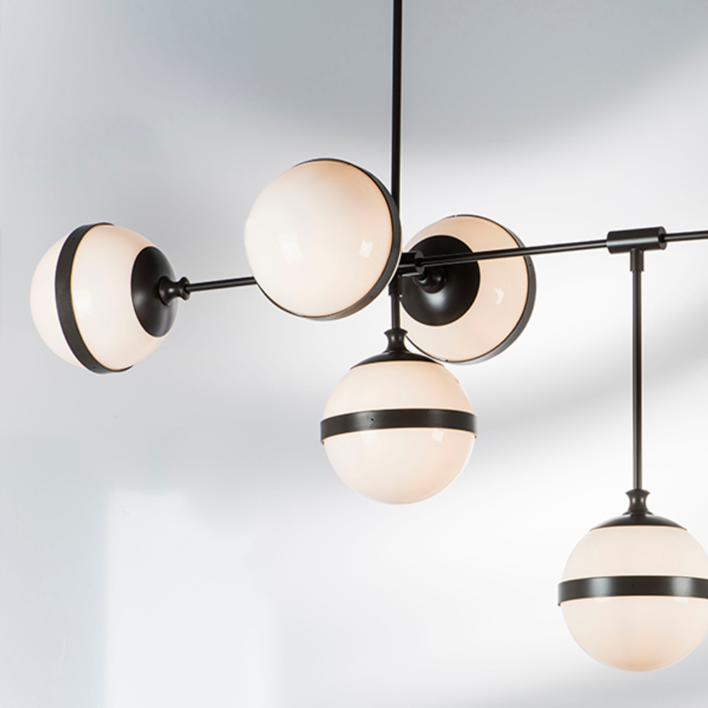 813197 Люстра GLOBO 9х40W E14 умбра/белый