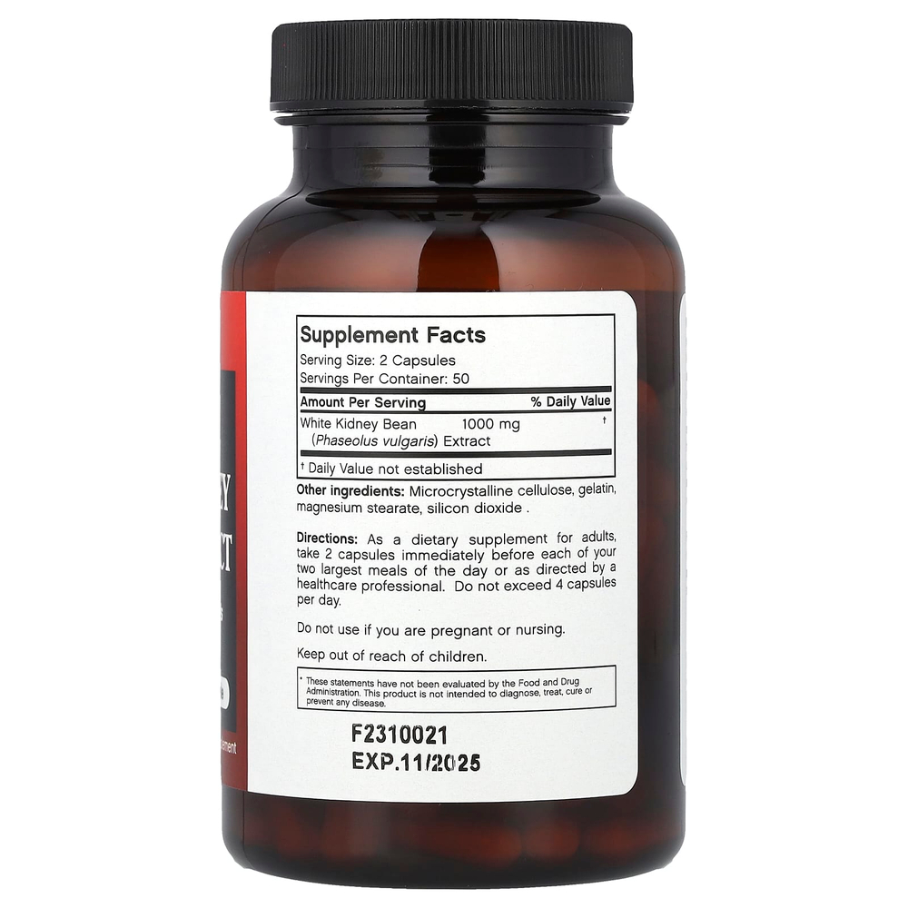 Futurebiotics, экстракт белой фасоли, 100 капсул (500 мг в 1 капсуле)