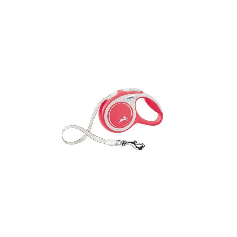 Flexi new comfort tape xs поводок-рулетка для собак, красная 3 м, до 12 кг