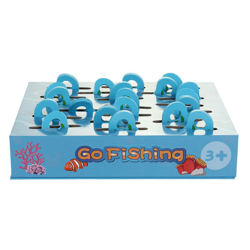 Развивающая игрушка деревянная Сортер рыбки, коробка C-41673